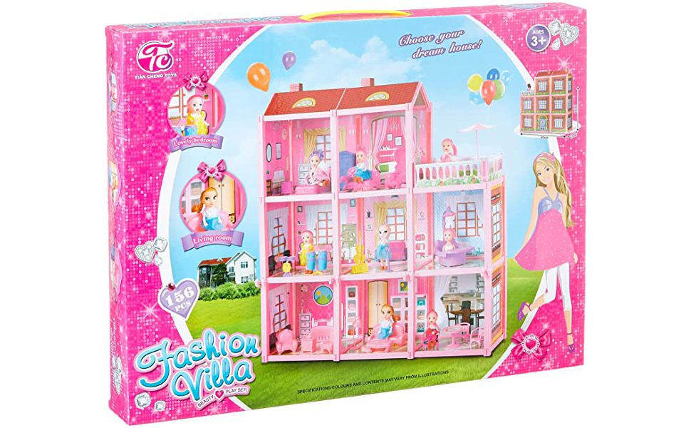 Tian-cheng-toys-953-doll-house-toy-156-pieces-B096L7MGDK